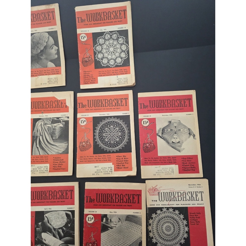 VTG Lot Of 14 The Workbasket Home And Needlecraft Mini Books 1950's Cottagecore - Picture 3 of 6